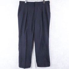 画像2: ストライプ柄 2タックスラックス NAVY W35 (2)