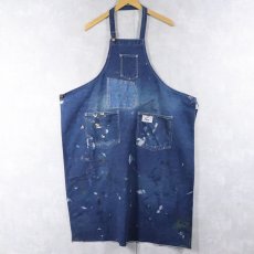 画像1: 60's Carter's 耳付き ペンキペイント デニムエプロン (1)