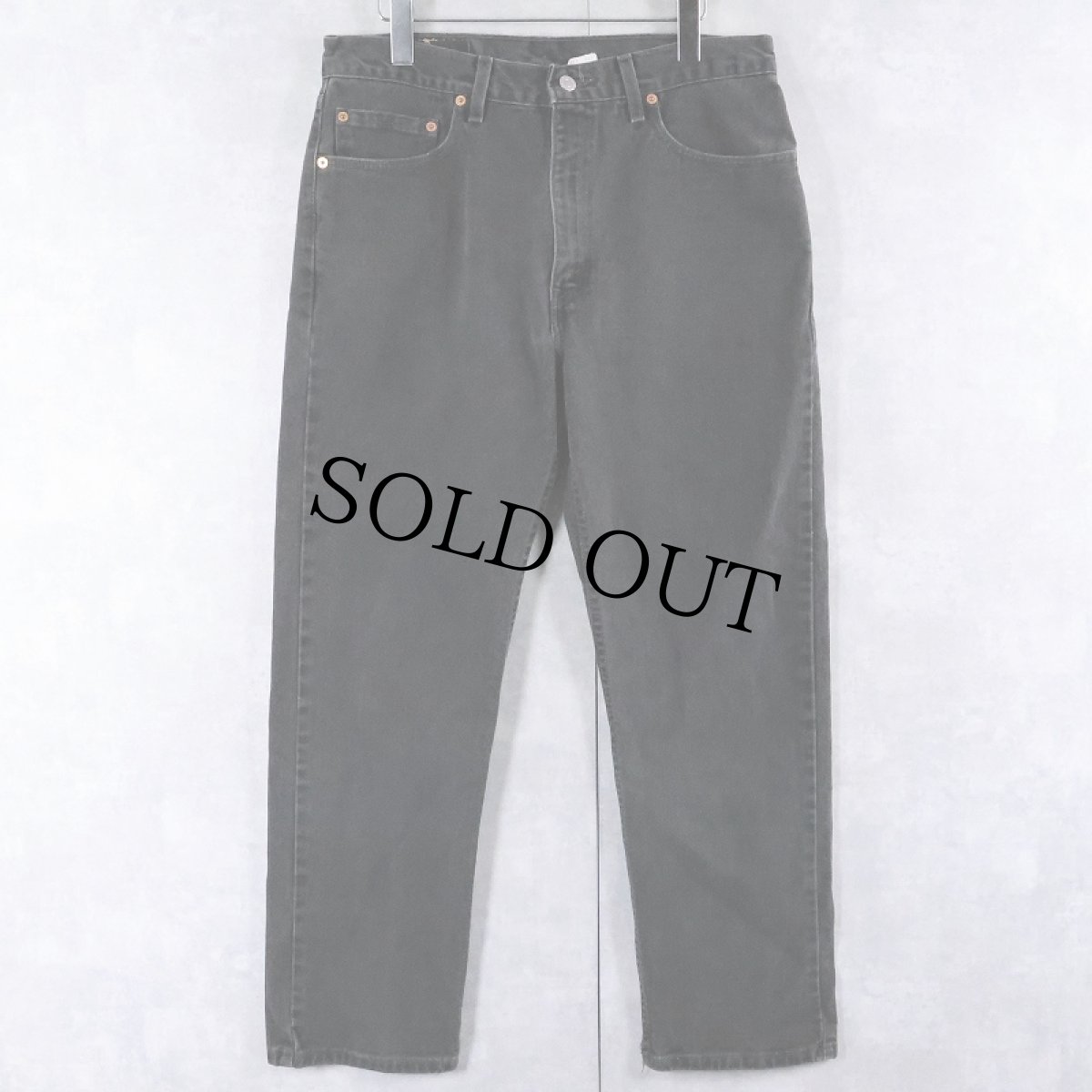 画像1: 2000's Levi's 505 USA製 後染め ブラックデニムパンツ W33 (1)