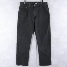 画像1: 2000's Levi's 505 USA製 後染め ブラックデニムパンツ W33 (1)