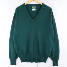 画像1: 90's J.CREW SCOTLAND製 Vネック カシミアニットセーター (1)