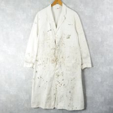 画像1: 60〜70's Fashion Seal Uniforms ペンキペイント コットンワークコート SIZE38 (1)