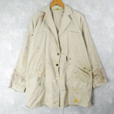 画像1: 50〜60's STABILO ペンキペイント コットンワークコート (1)