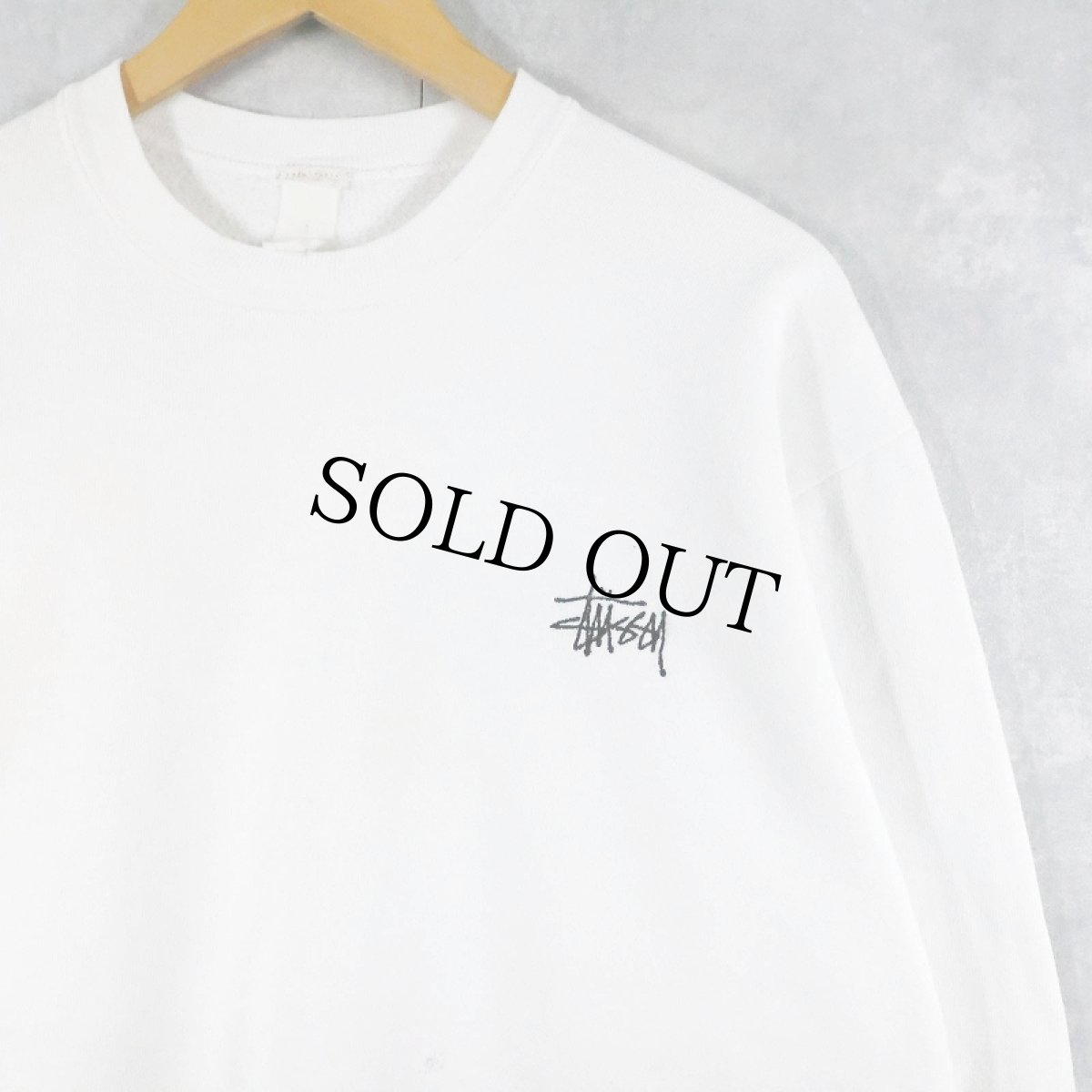 画像1: 80's STUSSY ロゴ刺繍スウェット XL (1)