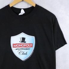画像1: MONOPOLY Millionaire ボードゲームロゴプリントTシャツ BLACK M (1)