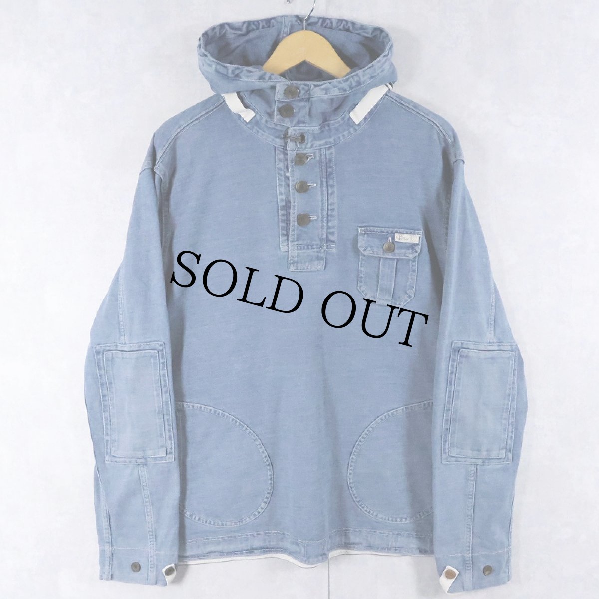 画像1: POLO Ralph Lauren デニムサルベージパーカー L (1)