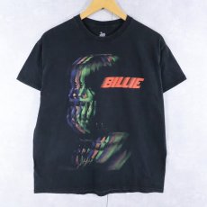 画像1: Billie Eilish ミュージシャンフォトプリントTシャツ BLACK S (1)