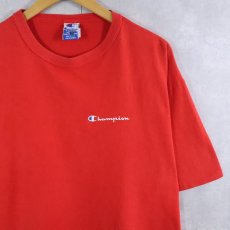 画像1: 90's Champion USA製 青刺繍タグ 後期 ロゴプリントTシャツ XL (1)