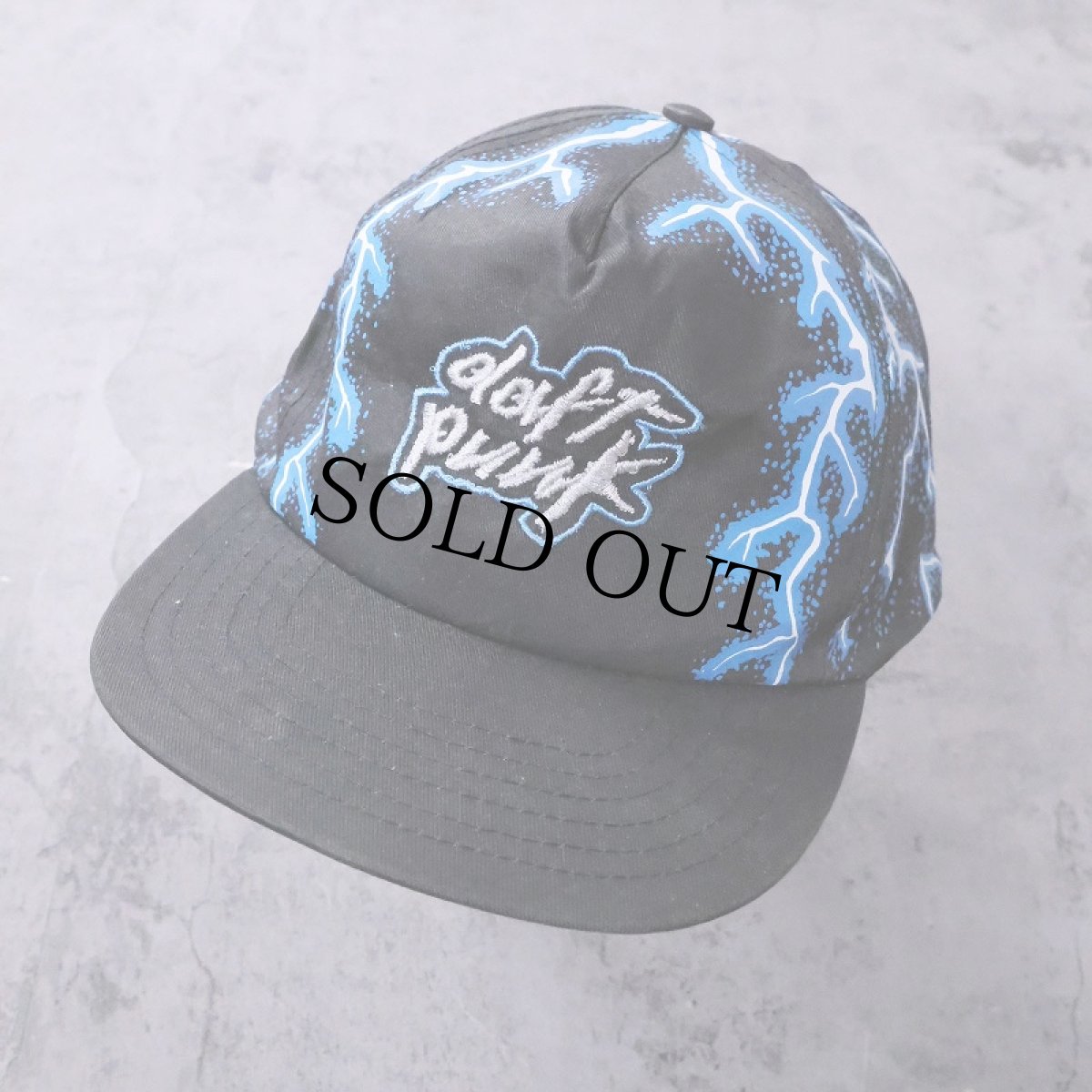 画像1: Daft Punk エレクトロニックミュージックユニット スナップバック ロゴ刺繍キャップ BLACK (1)