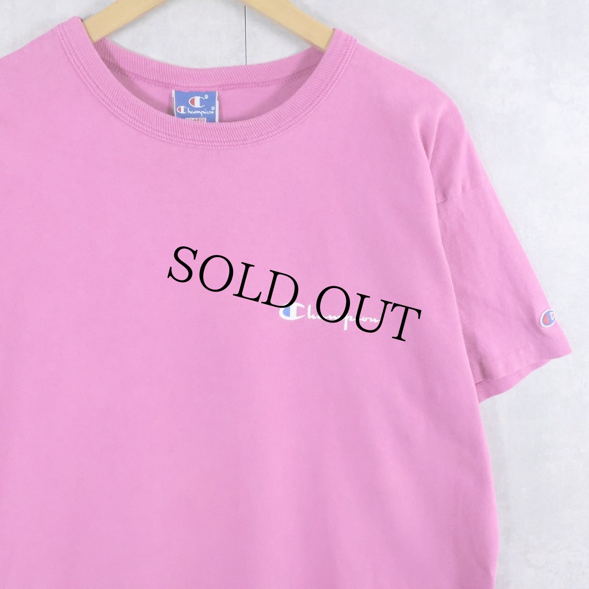 画像1: 80〜90's Champion USA製 青刺繍タグ 後期 ロゴプリントTシャツ XL (1)