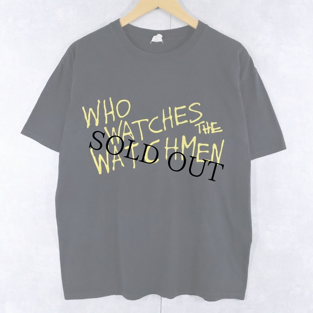 画像1: WATCHMEN "Who Watches the Watchmen" アクション映画プリントTシャツ BLACK L (1)