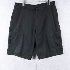 画像1: 90〜2000's STUSSY 紺タグ 千鳥格子柄 コットンショーツ BLACK W35 (1)