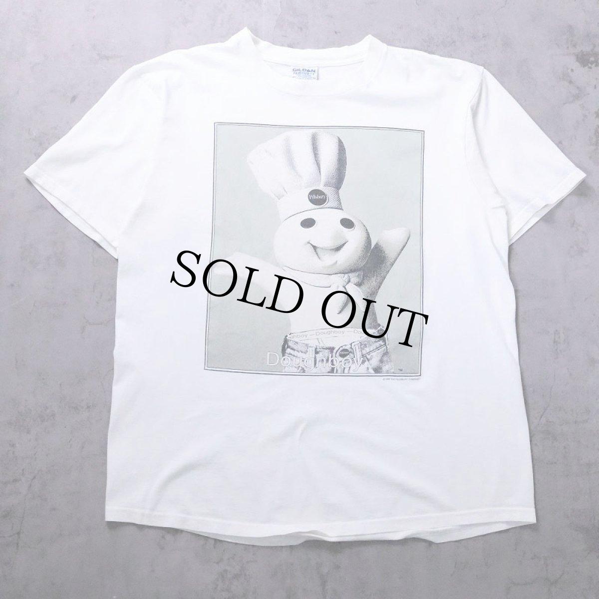 画像1: 90's Pillsbury Doughboy キャラクターパロディTシャツ L (1)