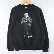 画像1: 90's〜 Bayside USA製 "Bernie" 政治家 プリントスウェット L (1)