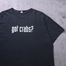 画像1: got crabs? 広告パロディプリントTシャツ BLACK (1)