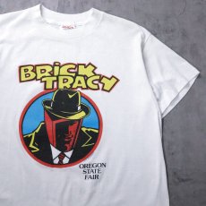 画像1: 90's BRICK TRACY キャラクターパロディプリントTシャツ L (1)