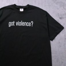 画像1: Marilyn Manson "got Violence?" ロックバンド パロディプリントTシャツ BLACK XL (1)