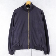 画像1: 90〜2000's TRAVELSMITH コットン×ポリエステル ジップジャケット NAVY M (1)