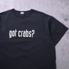 画像1: got crabs? 広告パロディプリントTシャツ BLACK L (1)