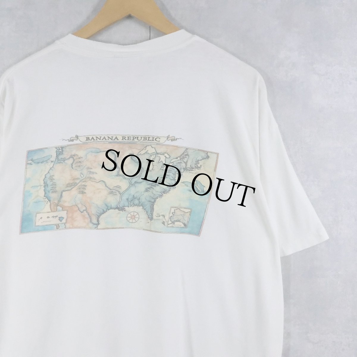 画像2: 90's BANANA REPUBLIC USA製 イルカプリント ポケットTシャツ XL (2)