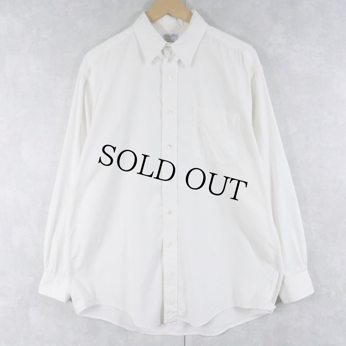 画像1: 80〜90's Brooks Brothers USA製 "RELAXED FIT" コットンシャツ SIZE15 1/2-3 (1)