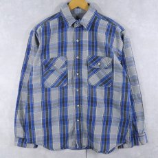 画像1: 80〜90's チェック柄 ヘビーネルシャツ (1)