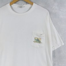 画像1: 90's BANANA REPUBLIC USA製 イルカプリント ポケットTシャツ XL (1)