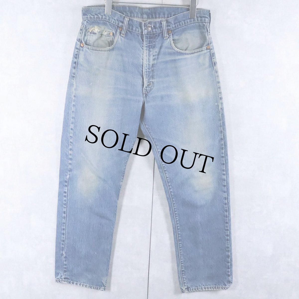 画像1: 70's Levi's 505 USA製 66single デニムパンツ W34 (1)