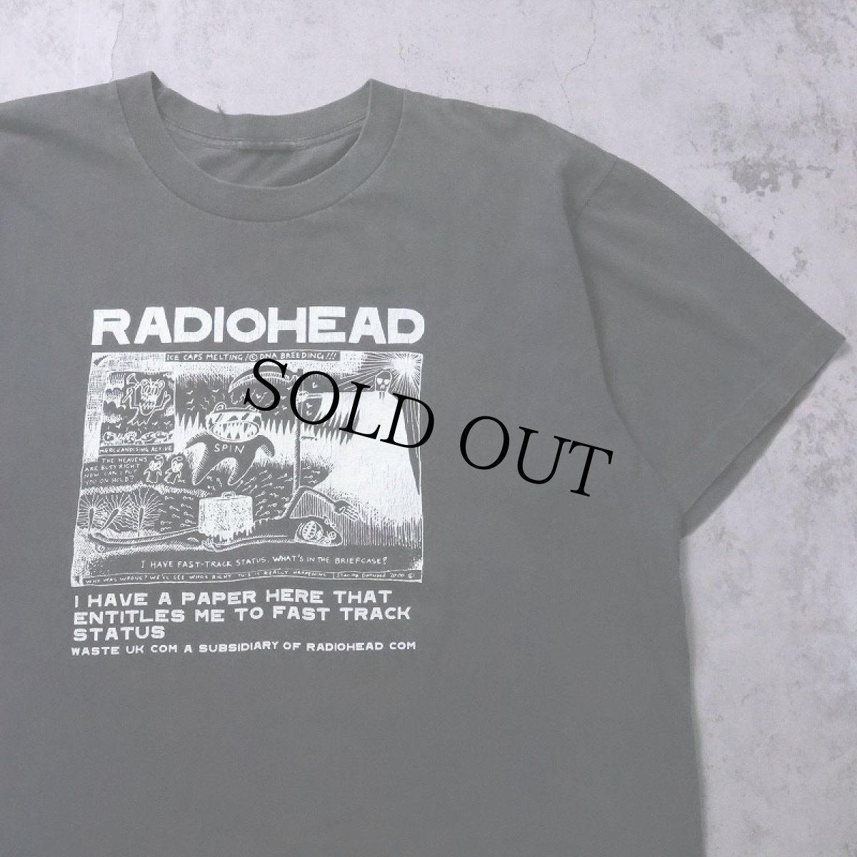 画像1: 2000's RADIOHEAD オルタナティブロックバンド プリントTシャツ BLACK (1)