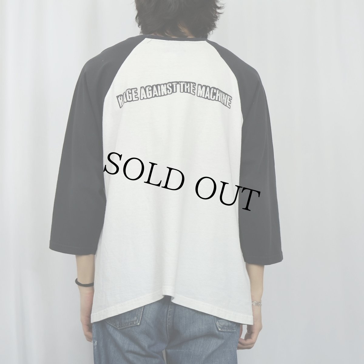 画像3: 90's RAGE AGAINST THE MACHINE "EVIL EMPIRE" ロックバンド ラグランTシャツ XL (3)