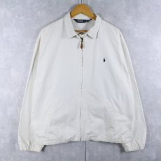 画像1: POLO Ralph Lauren ロゴ刺繡 チンスト付き コットンスイングトップ XL (1)