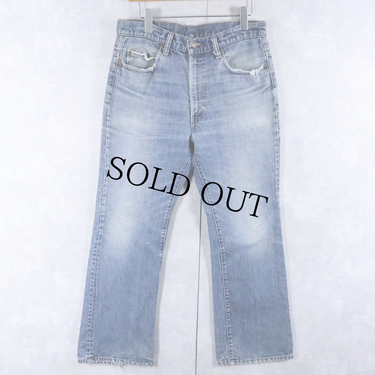 画像1: 80's Levi's 517 内股シングル ブーツカットデニムパンツ W32 (1)