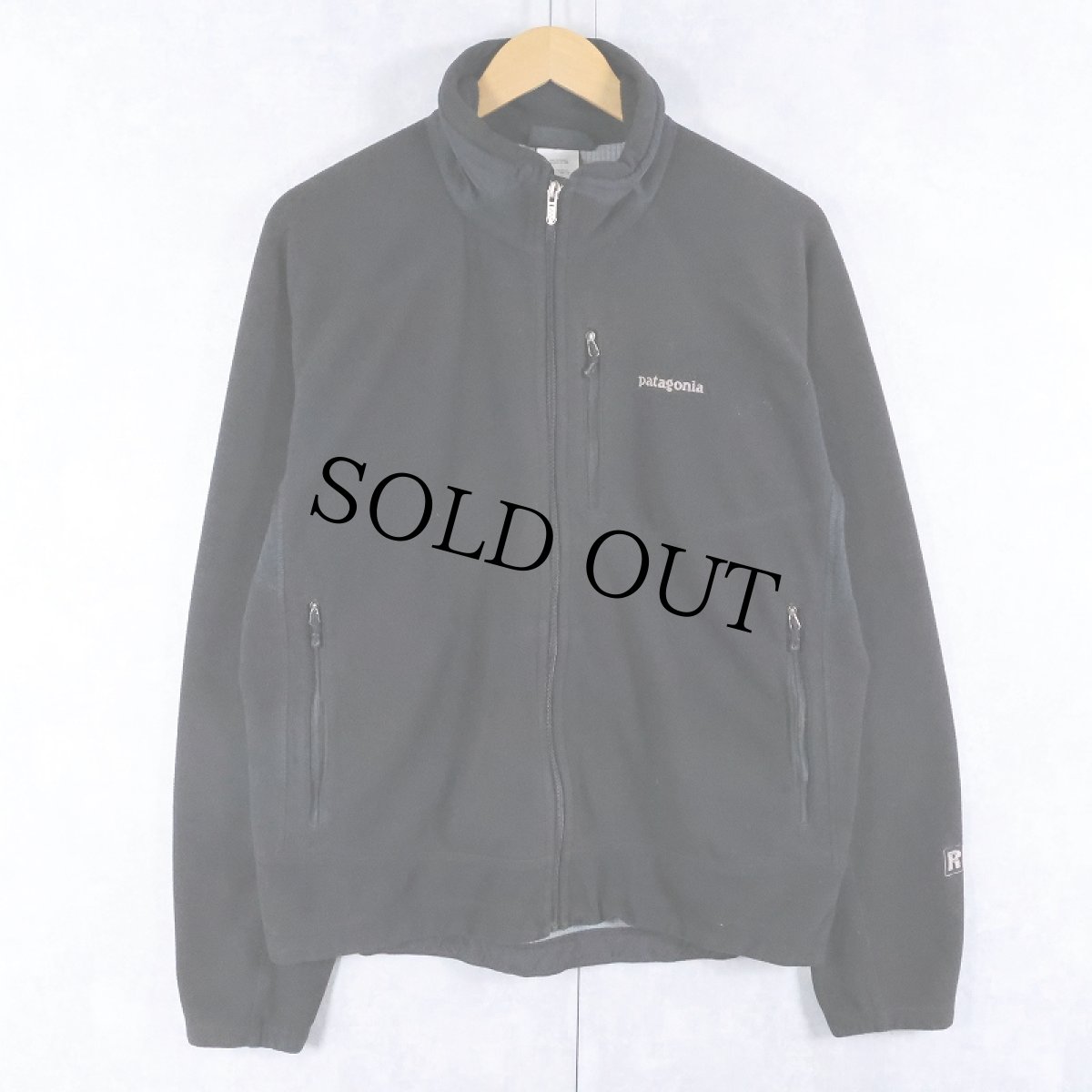 画像1: 2000's Patagonia USA製 ライトウェイト R4 フリースジップジャケット BLACK L (1)
