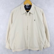 画像1: POLO Ralph Lauren ロゴ刺繡 チンスト付き ポリエステルスイングトップ M (1)