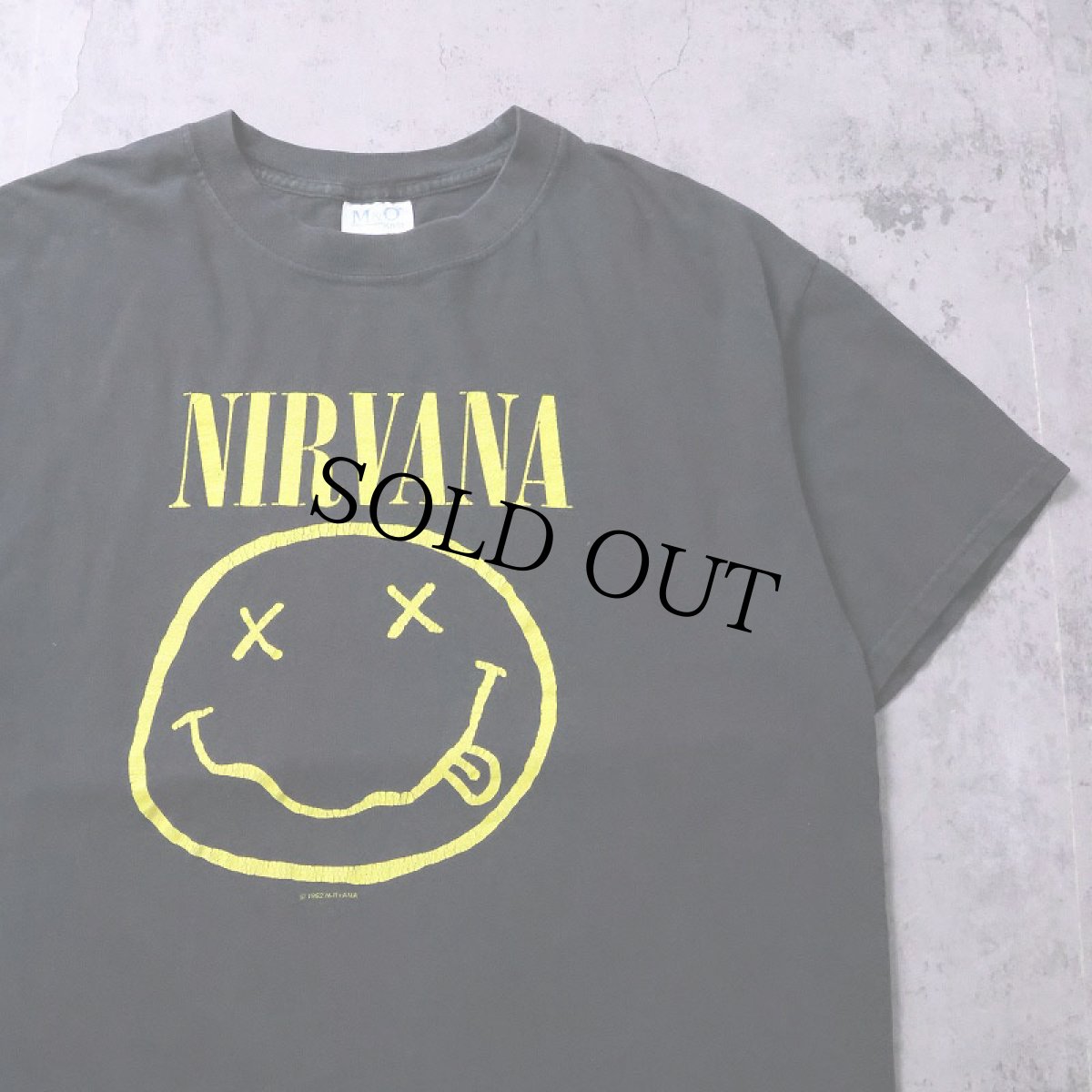 画像1: 90's〜 NIRVANA "SMILE" ロックバンドプリントTシャツ BLACK L (1)