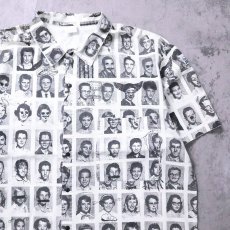 画像1: 80's JIMMY'Z USA製 "GRADUATION ALBUM" 総柄プリントシャツ XL (1)