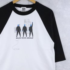 画像1: BLUE MAN GROUP パフォーマンスグループ プリントラグランTシャツ M (1)