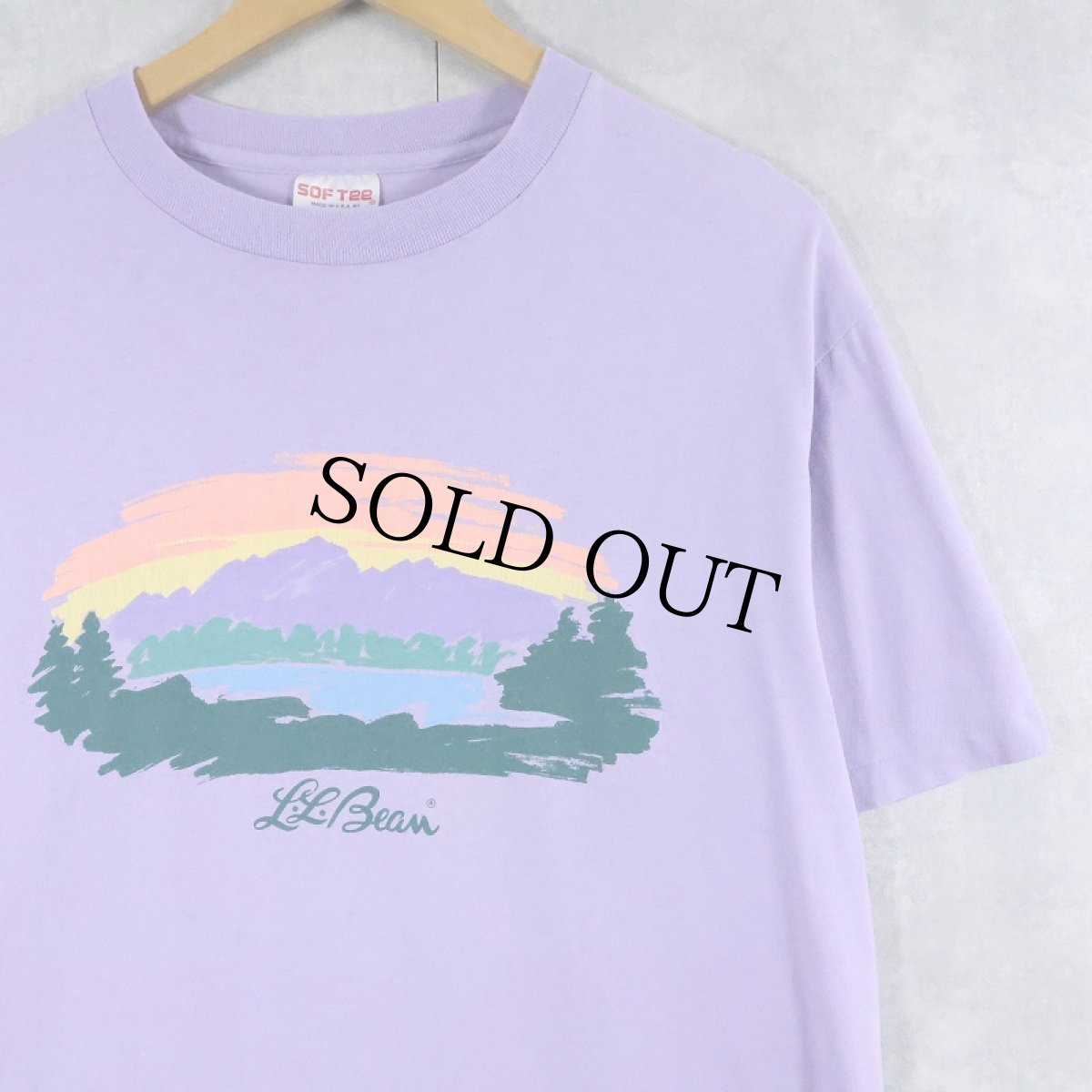 画像1: 90's L.L.Bean by SOF Tee USA製 ロゴプリントTシャツ L (1)
