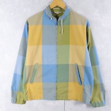 画像1: 60〜70's Martine ブロックチェック柄 ジップジャケット M (1)