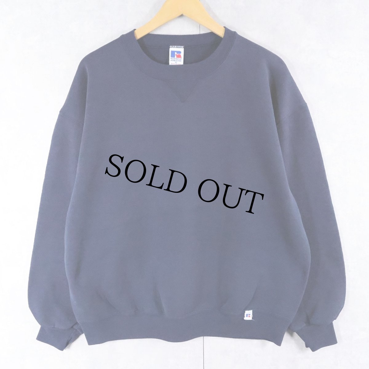 画像1: 90's〜 RUSSELL ATHLETIC USA製 前Vスウェット NAVY XL (1)