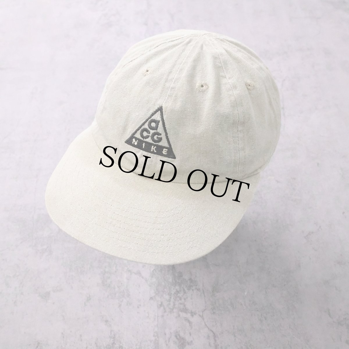 画像1: 90's〜 NIKE ACG ロゴ刺繍 コットンキャップ L/XL (1)