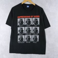 画像1: STAR WARS "EXPRESSIONS OF VADER" キャラクタープリントTシャツ BLACK L (1)