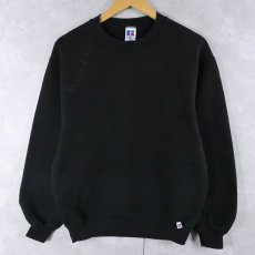 画像1: 90's〜 RUSSELL ATHLETIC USA製 前Vスウェット BLACK M (1)