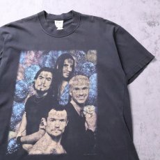 画像1: 90's RED HOT CHILI PEPPERS "ONE HOT MINUTE" ロックバンド アルバムプリントTシャツ BLACK (1)