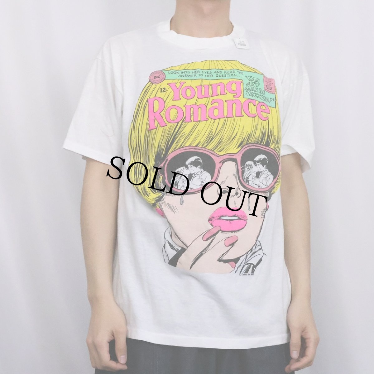 画像2: 80's DC COMICS "Young Romance" キャラクター 発泡プリントTシャツ (2)