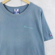 画像1: 90's Champipon 青刺繍タグ 後期 ロゴプリントTシャツ L (1)