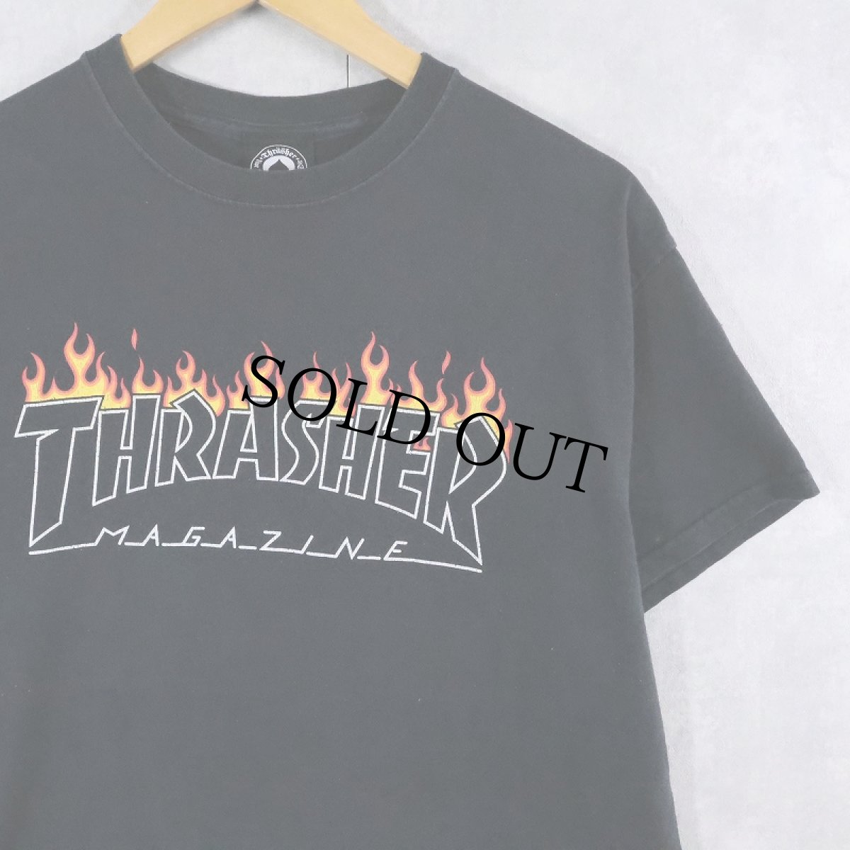 画像1: THRASHER ロゴプリントTシャツ BLACK M (1)