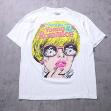 画像1: 80's DC COMICS "Young Romance" キャラクター 発泡プリントTシャツ (1)