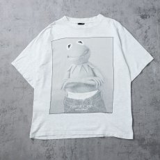 画像1: 90's Kermit USA製 "Kermit Clein" キャラクターパロディプリントTシャツ L (1)