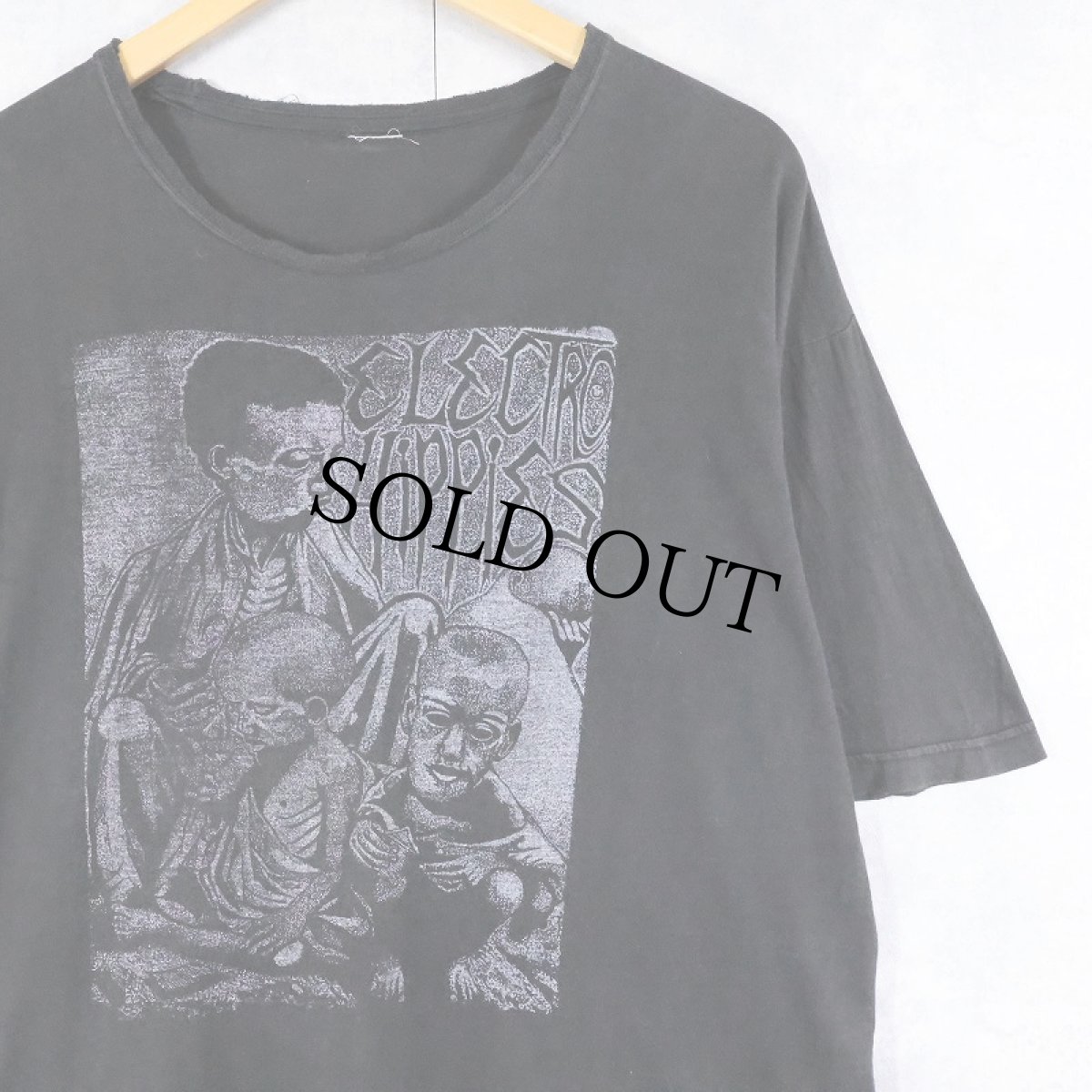 画像1: ELECTRO HIPPIES "PLAY FAST OR DON'T" ハードコアバンドプリントTシャツ BLACK  (1)